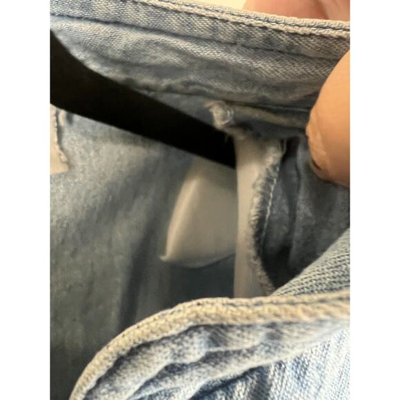 80s long sleeve denim jean embroidered boho romper one piece Large Boho - Picture 3 of 8